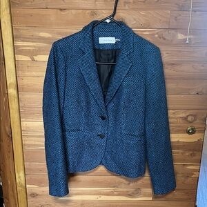 Calvin Klein Women's Blue Textured Blazer